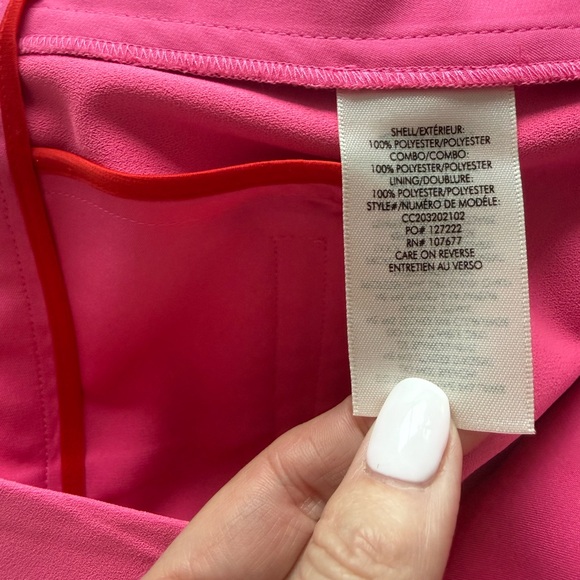 Alice + Olivia Dylan High-Waist Wide-Leg Pink Trousers - Picture 9 of 9